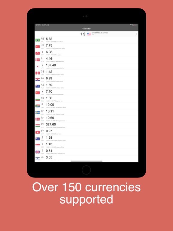 Currency Converter iPad screenshot 2