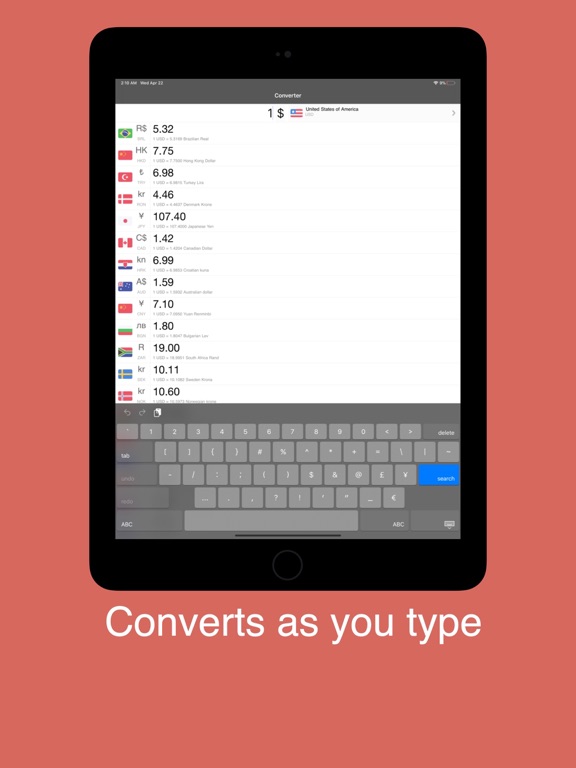 Currency Converter iPad screenshot 3